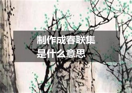 制作成春联集是什么意思
