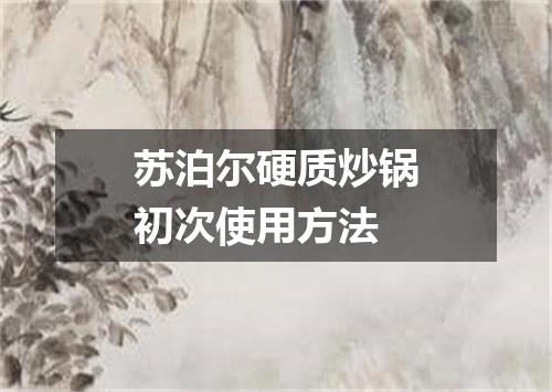 苏泊尔硬质炒锅初次使用方法