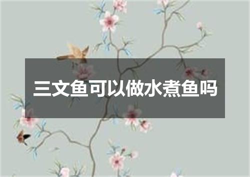 三文鱼可以做水煮鱼吗