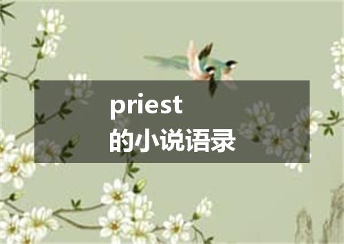 priest的小说语录