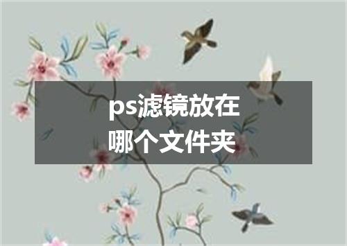 ps滤镜放在哪个文件夹