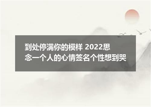 到处停满你的模样 2022思念一个人的心情签名个性想到哭