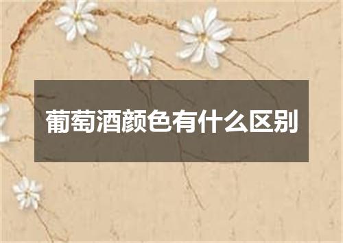 葡萄酒颜色有什么区别