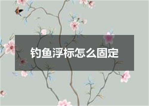 钓鱼浮标怎么固定