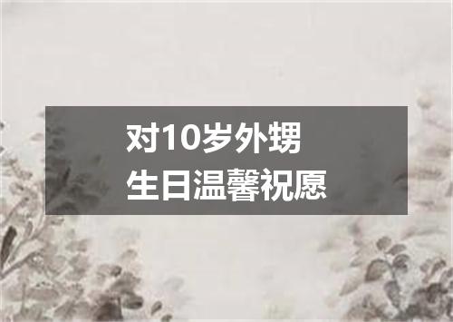对10岁外甥生日温馨祝愿