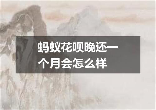 蚂蚁花呗晚还一个月会怎么样