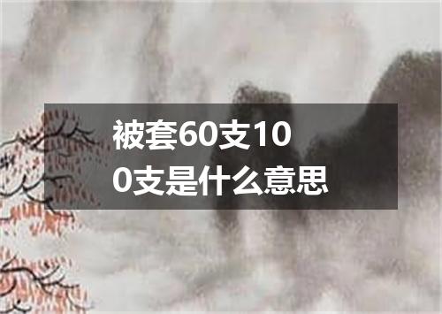 被套60支100支是什么意思