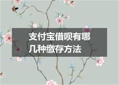 支付宝借呗有哪几种缴存方法