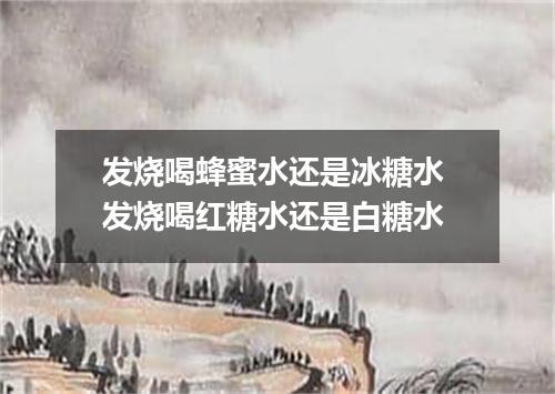 发烧喝蜂蜜水还是冰糖水 发烧喝红糖水还是白糖水