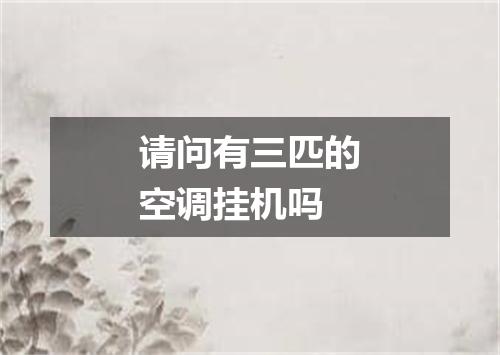 请问有三匹的空调挂机吗