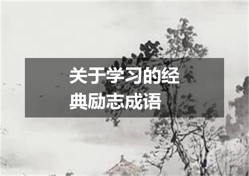 关于学习的经典励志成语
