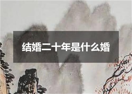 结婚二十年是什么婚