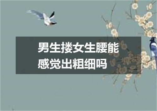 男生搂女生腰能感觉出粗细吗