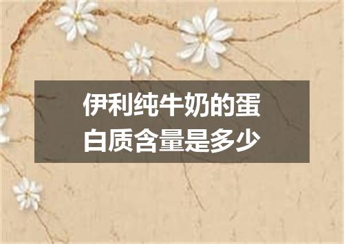 伊利纯牛奶的蛋白质含量是多少