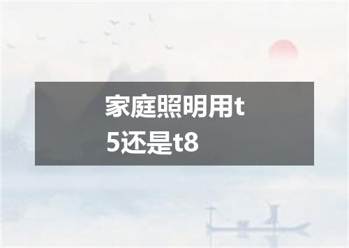 家庭照明用t5还是t8