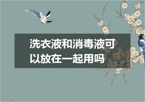 洗衣液和消毒液可以放在一起用吗