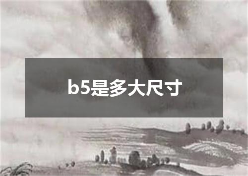 b5是多大尺寸