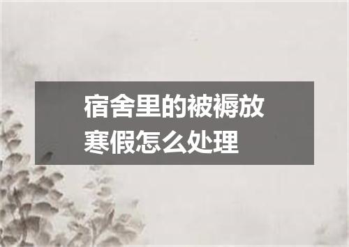 宿舍里的被褥放寒假怎么处理