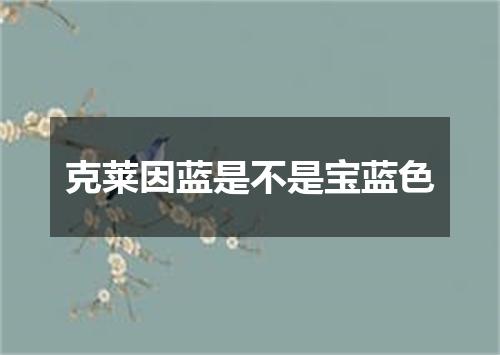 克莱因蓝是不是宝蓝色