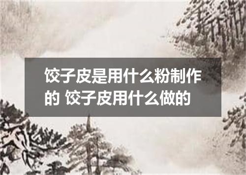 饺子皮是用什么粉制作的 饺子皮用什么做的