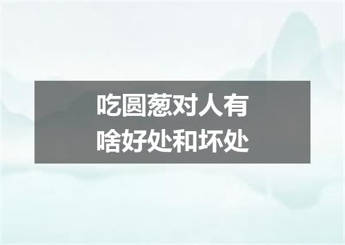 吃圆葱对人有啥好处和坏处