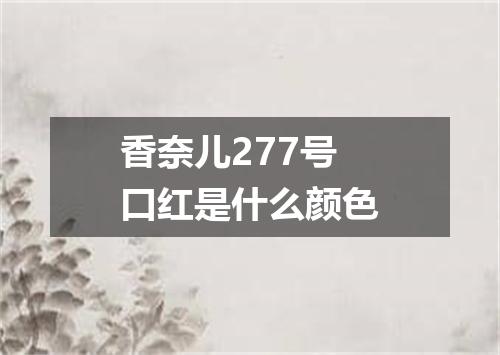 香奈儿277号口红是什么颜色