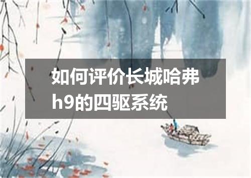 如何评价长城哈弗h9的四驱系统