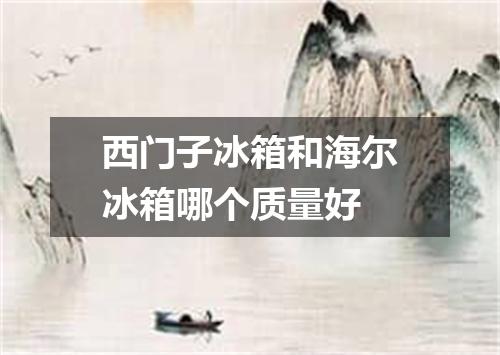 西门子冰箱和海尔冰箱哪个质量好