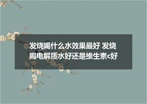 发烧喝什么水效果最好 发烧喝电解质水好还是维生素c好