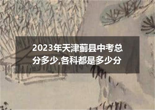 2023年天津蓟县中考总分多少,各科都是多少分