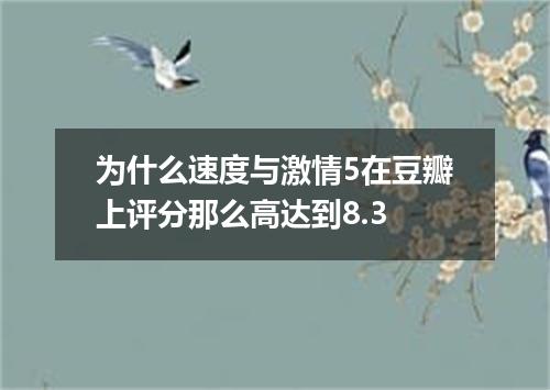 为什么速度与激情5在豆瓣上评分那么高达到8.3