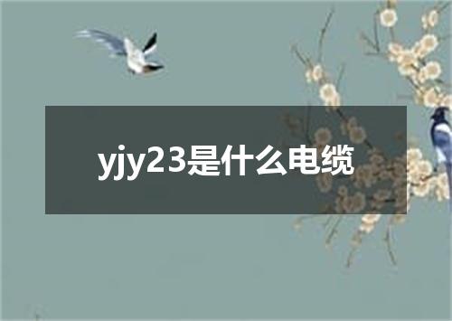 yjy23是什么电缆