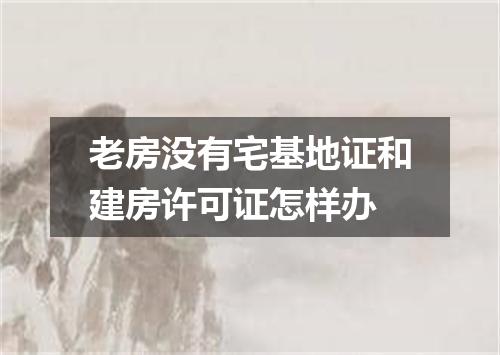 老房没有宅基地证和建房许可证怎样办