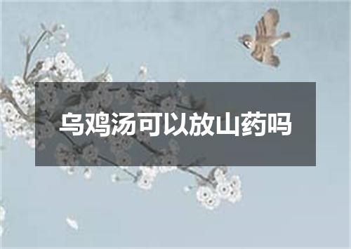 乌鸡汤可以放山药吗