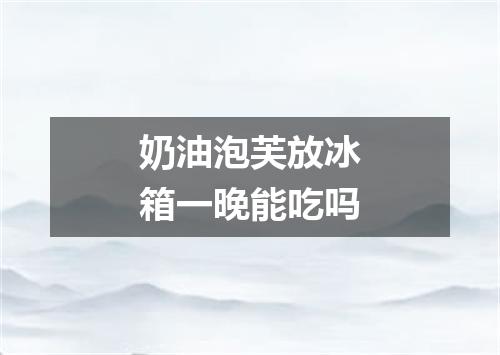 奶油泡芙放冰箱一晚能吃吗