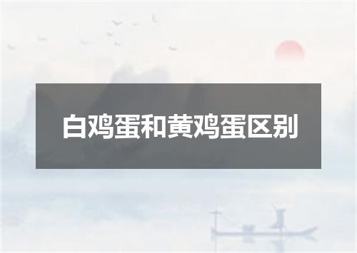 白鸡蛋和黄鸡蛋区别