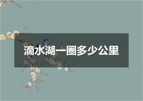 滴水湖一圈多少公里