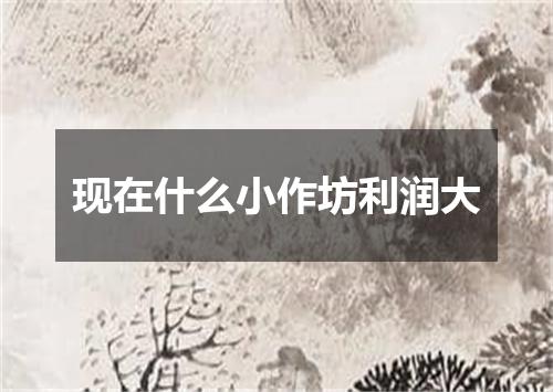 现在什么小作坊利润大