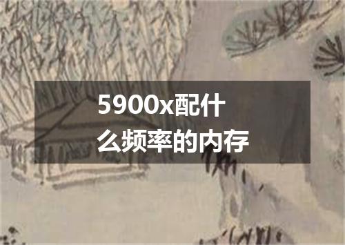 5900x配什么频率的内存