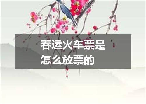 春运火车票是怎么放票的
