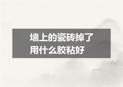 墙上的瓷砖掉了用什么胶粘好