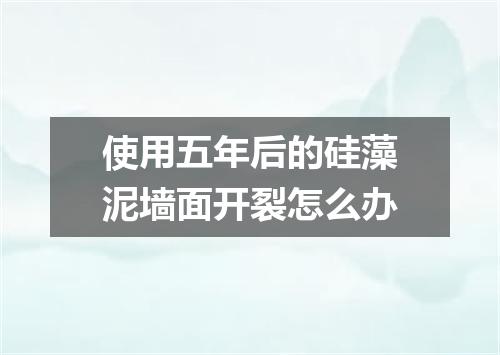 使用五年后的硅藻泥墙面开裂怎么办