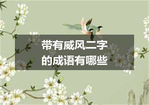 带有威风二字的成语有哪些