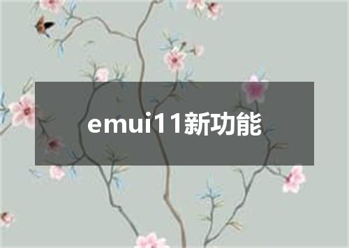 emui11新功能