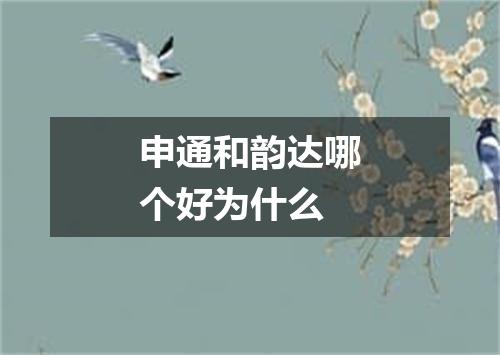 申通和韵达哪个好为什么