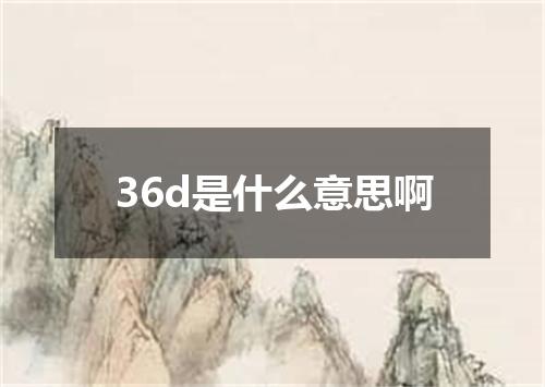 36d是什么意思啊