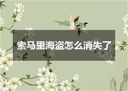 索马里海盗怎么消失了