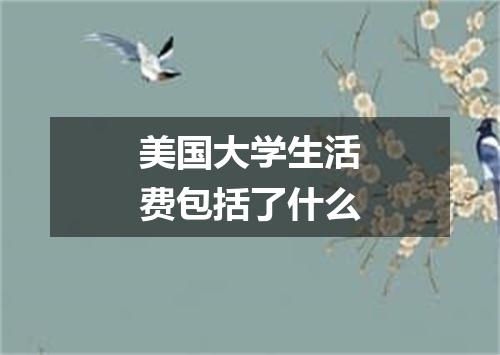 美国大学生活费包括了什么