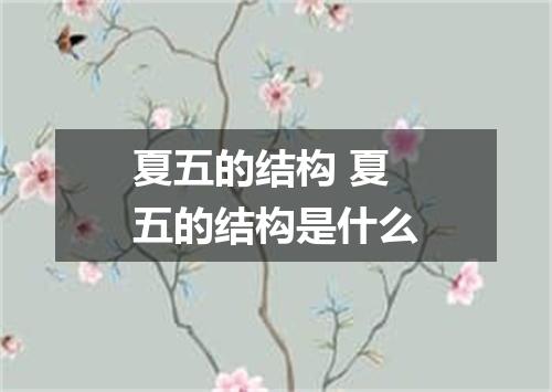 夏五的结构 夏五的结构是什么