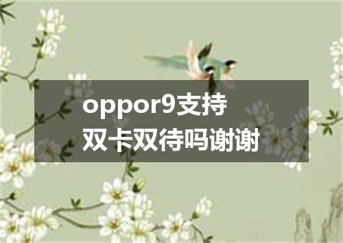 oppor9支持双卡双待吗谢谢